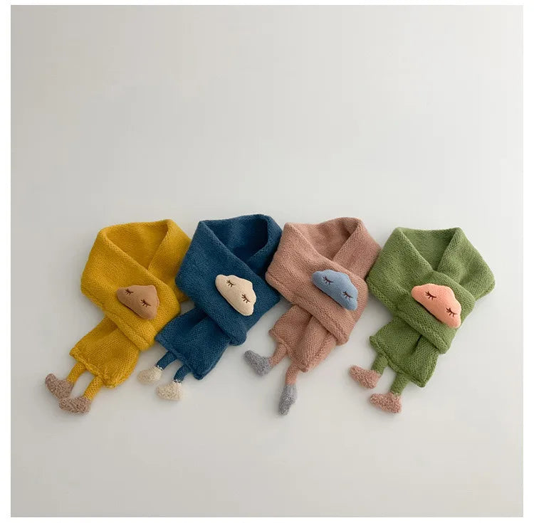 ネックウォーマー ベビーマフラー 雲 クラウド 足つき ワンポイント スカーフ ユニセックス 男の子 女の子 子供服【mh0003312】