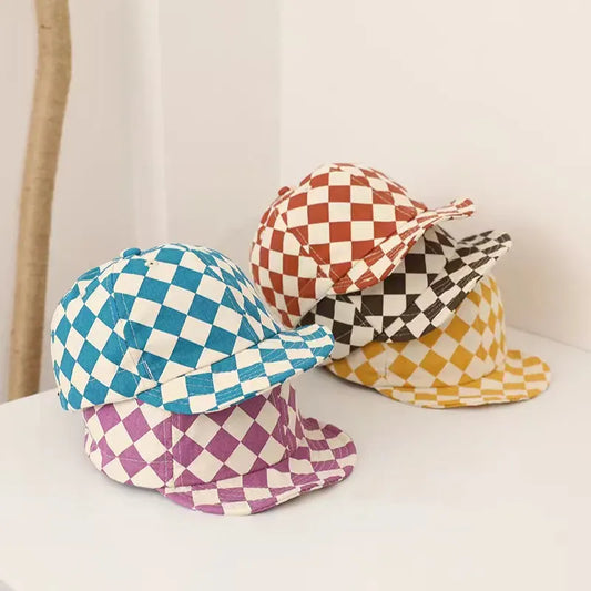 ベビー用帽子 ベビー チェッカー ダイヤ チェック みずたま キャップ ハット 帽子【mh0003489】
