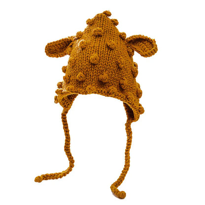 ベビー用帽子 ベビー キッズ ニット 耳付き とんがり 帽子【mh0003501】