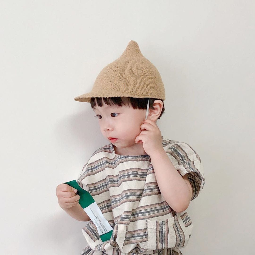 ベビー用帽子 ベビー帽子 とんがり 麦わら帽子 ストローハット キャップタイプ ピクミン帽子【mh0004744】