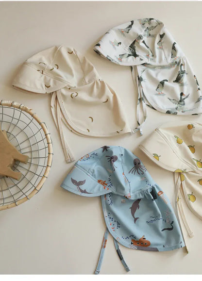 ベビー用帽子 ベビーキッズ帽子 プール帽 水遊び 日除け帽子 サンハット スイムキャップ【mh0005027】