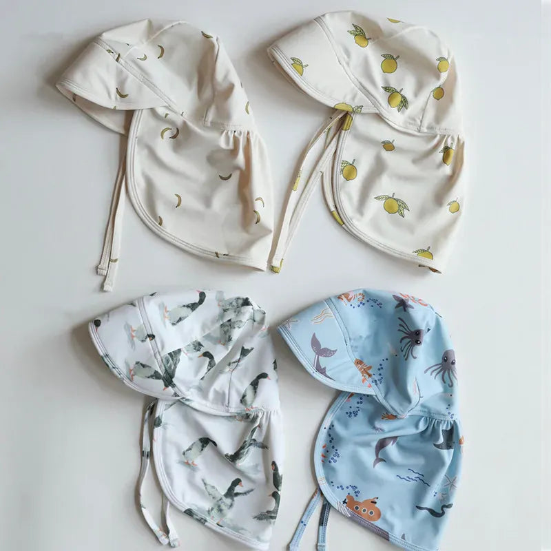 ベビー用帽子 ベビーキッズ帽子 プール帽 水遊び 日除け帽子 サンハット スイムキャップ【mh0005027】