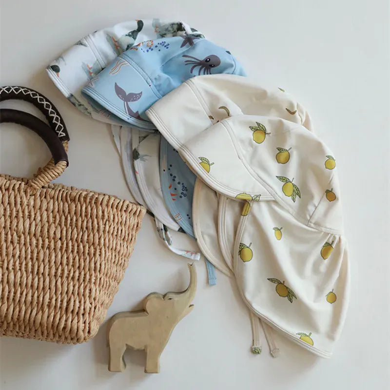 ベビー用帽子 ベビーキッズ帽子 プール帽 水遊び 日除け帽子 サンハット スイムキャップ【mh0005027】