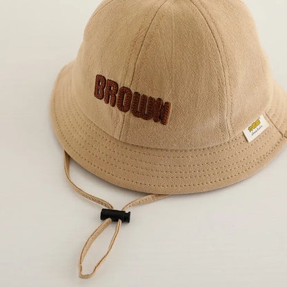 ベビー用帽子 キッズ帽子 バケットハット サファリハット レターロゴ刺繍【mh0005079】