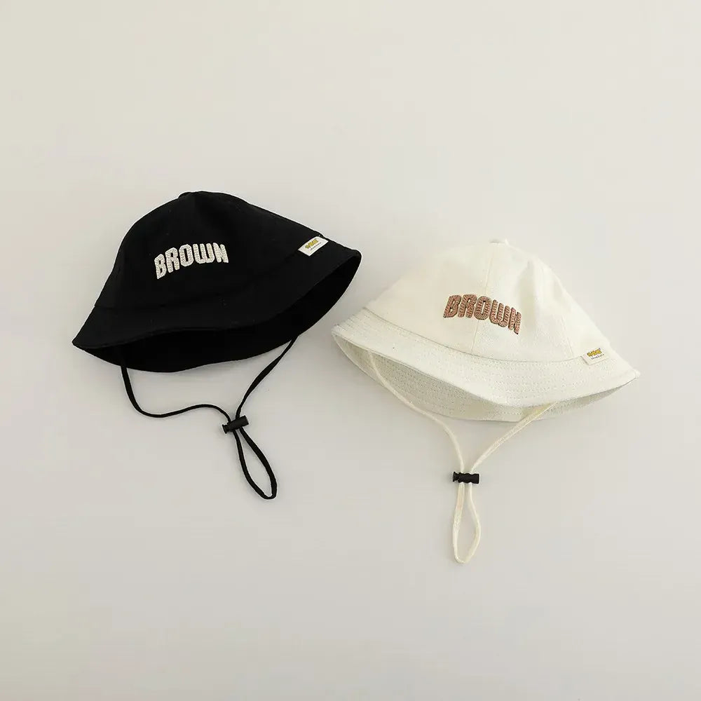 ベビー用帽子 キッズ帽子 バケットハット サファリハット レターロゴ刺繍【mh0005079】