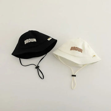 ベビー用帽子 キッズ帽子 バケットハット サファリハット レターロゴ刺繍【mh0005079】