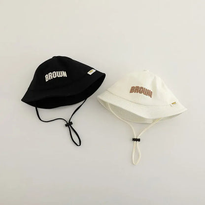 ベビー用帽子 キッズ帽子 バケットハット サファリハット レターロゴ刺繍【mh0005079】