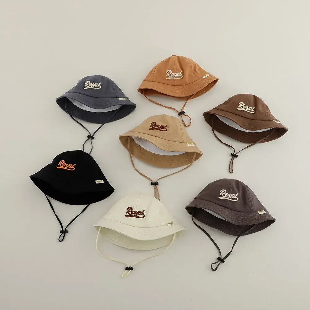 ベビー用帽子 キッズ帽子 バケットハット フィッシャーマンハット レターロゴ刺繍【mh0005081】