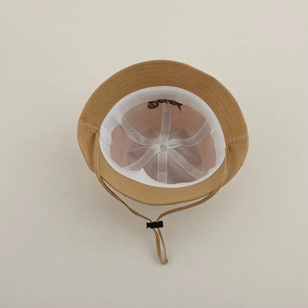 ベビー用帽子 キッズ帽子 バケットハット フィッシャーマンハット レターロゴ刺繍【mh0005081】