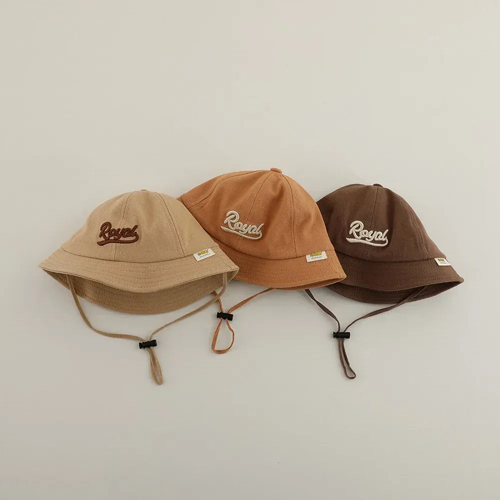 ベビー用帽子 キッズ帽子 バケットハット フィッシャーマンハット レターロゴ刺繍【mh0005081】