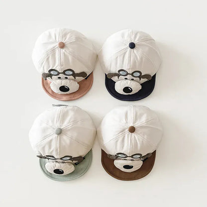ベビー用帽子 ベビー帽子キャップ 犬 ドッグ ワンポイント 野球帽 サマーハット【mh0005168】