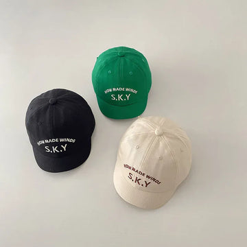 ベビー用帽子 ベビー帽子 キャップ 野球帽 レターロゴ刺繍 ハット【mh0005447】