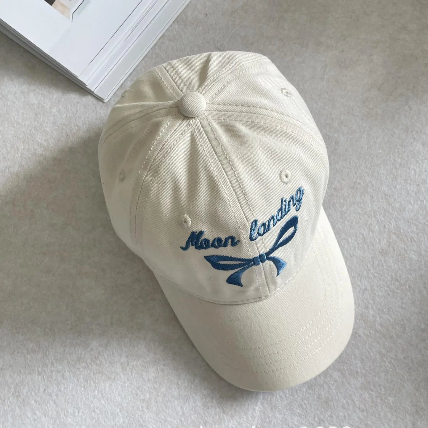 ベビー用帽子 キッズ帽子 キャップ 野球帽 ハット リボン レターロゴ刺繍 リンク ままお揃いコーデ【mh0005511】