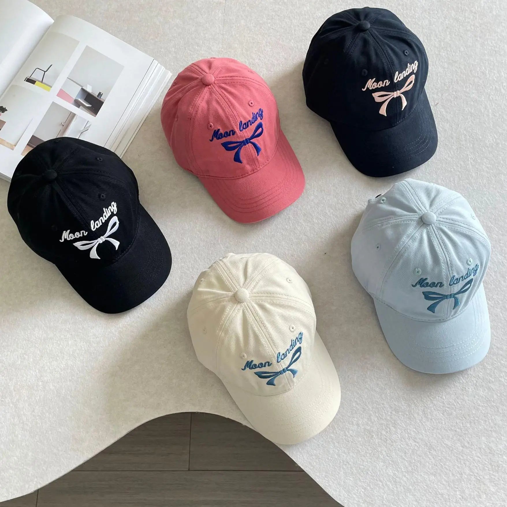 ベビー用帽子 キッズ帽子 キャップ 野球帽 ハット リボン レターロゴ刺繍 リンク ままお揃いコーデ【mh0005511】