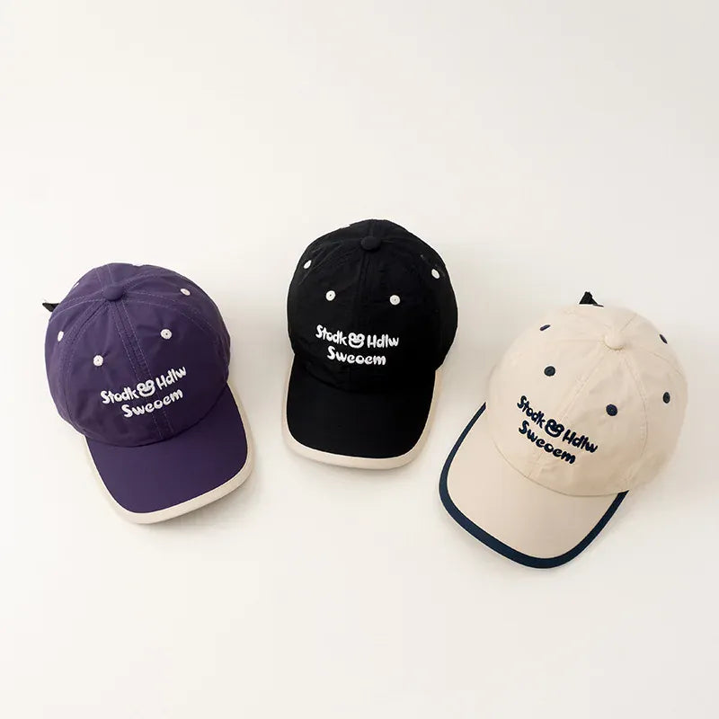 ベビー用帽子 キッズキャップ 刺繍入り カエル ベースボールキャップ 調節可能 速乾【mh0005554】