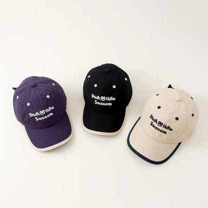 ベビー用帽子 キッズキャップ 刺繍入り カエル ベースボールキャップ 調節可能 速乾【mh0005554】