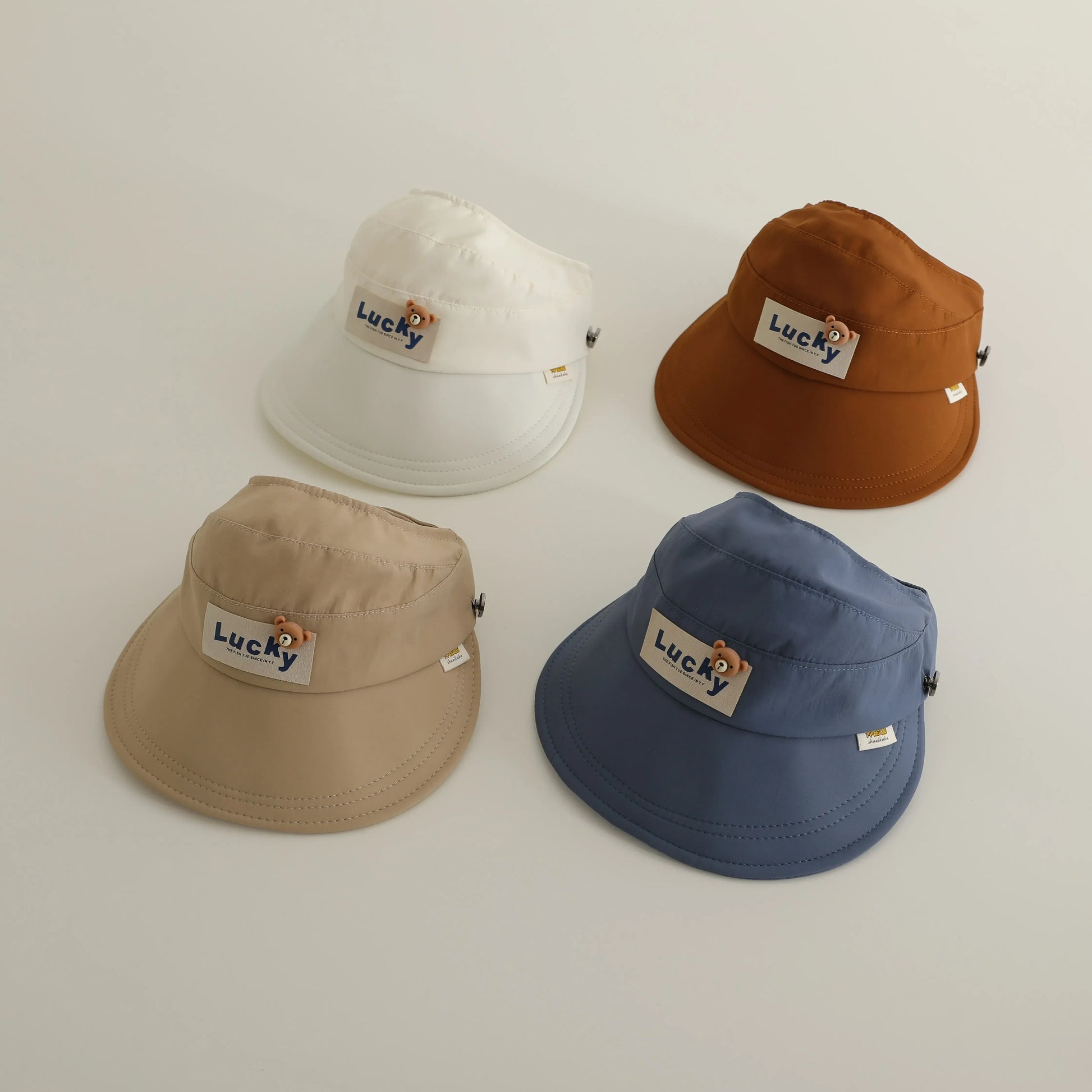 ベビー用帽子 キッズ帽子 サンバイザー 日除け ベアくまタグ サマーハット【mh0005584】