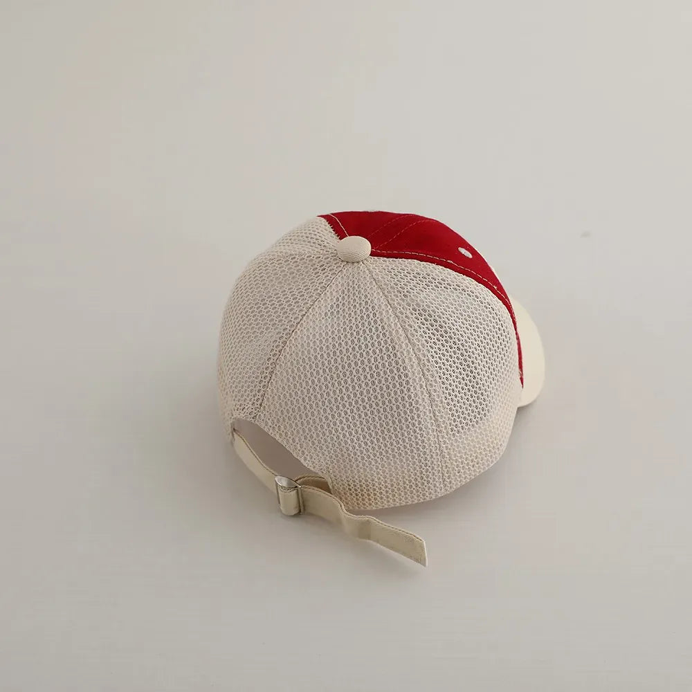 ベビー用帽子 ベビー帽子 メッシュキャップ 野球帽 レターロゴ刺繍 サマーハット【mh0005591】