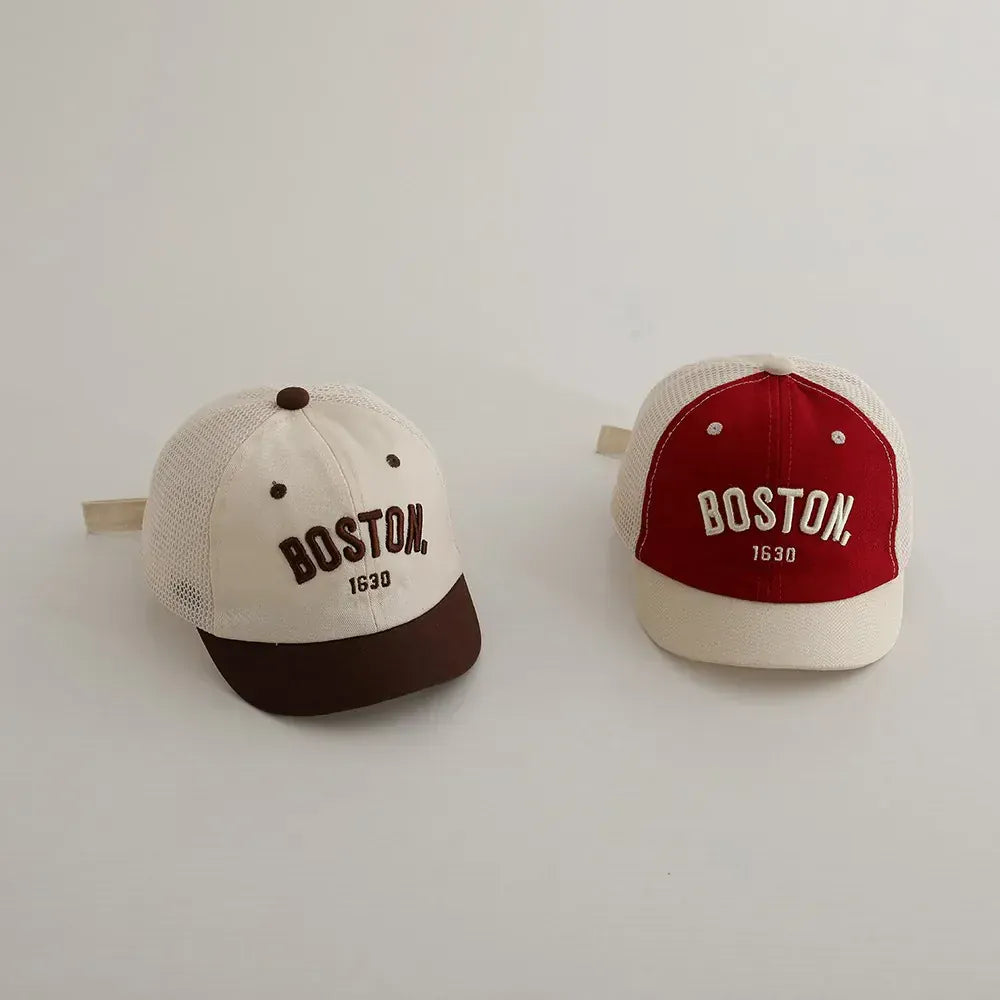 ベビー用帽子 ベビー帽子 メッシュキャップ 野球帽 レターロゴ刺繍 サマーハット【mh0005591】