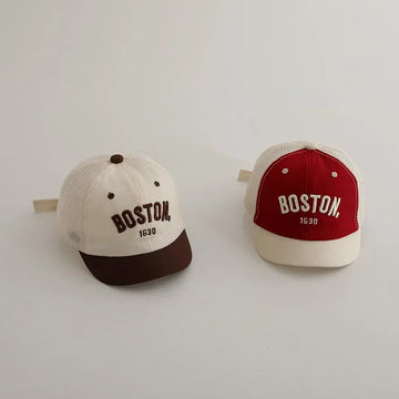 ベビー用帽子 ベビー帽子 メッシュキャップ 野球帽 レターロゴ刺繍 サマーハット【mh0005591】