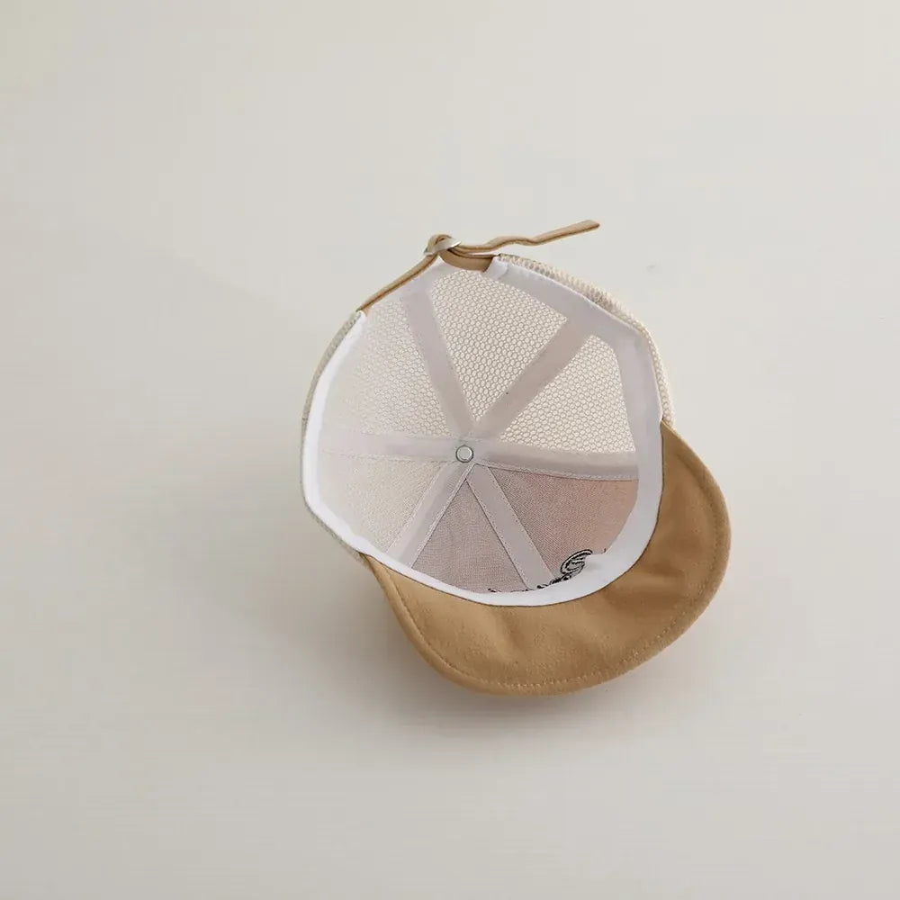 ベビー用帽子 ベビー帽子 メッシュキャップ 野球帽 レターロゴ刺繍 サマーハット【mh0005593】