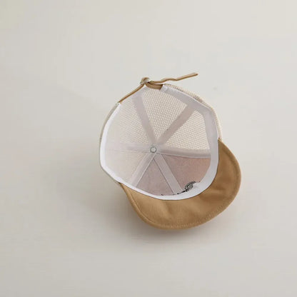 ベビー用帽子 ベビー帽子 メッシュキャップ 野球帽 レターロゴ刺繍 サマーハット【mh0005593】