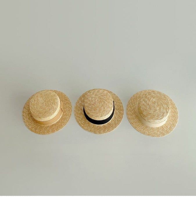 ベビー用帽子 キッズ帽子 麦わら帽子 カンカン帽 ストローハット【mh0005659】