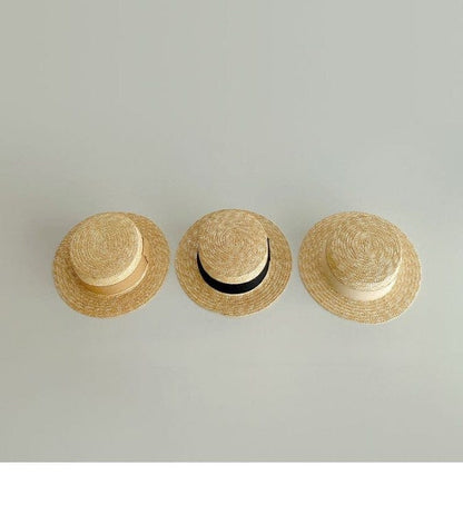 ベビー用帽子 キッズ帽子 麦わら帽子 カンカン帽 ストローハット【mh0005659】