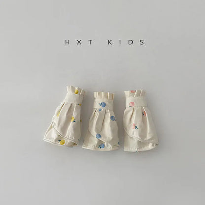 ベビー用帽子 ベビーキッズ帽子 サンバイザー フルーツ柄プリント フリル 日除け帽子 サマーハット【mh0005871】