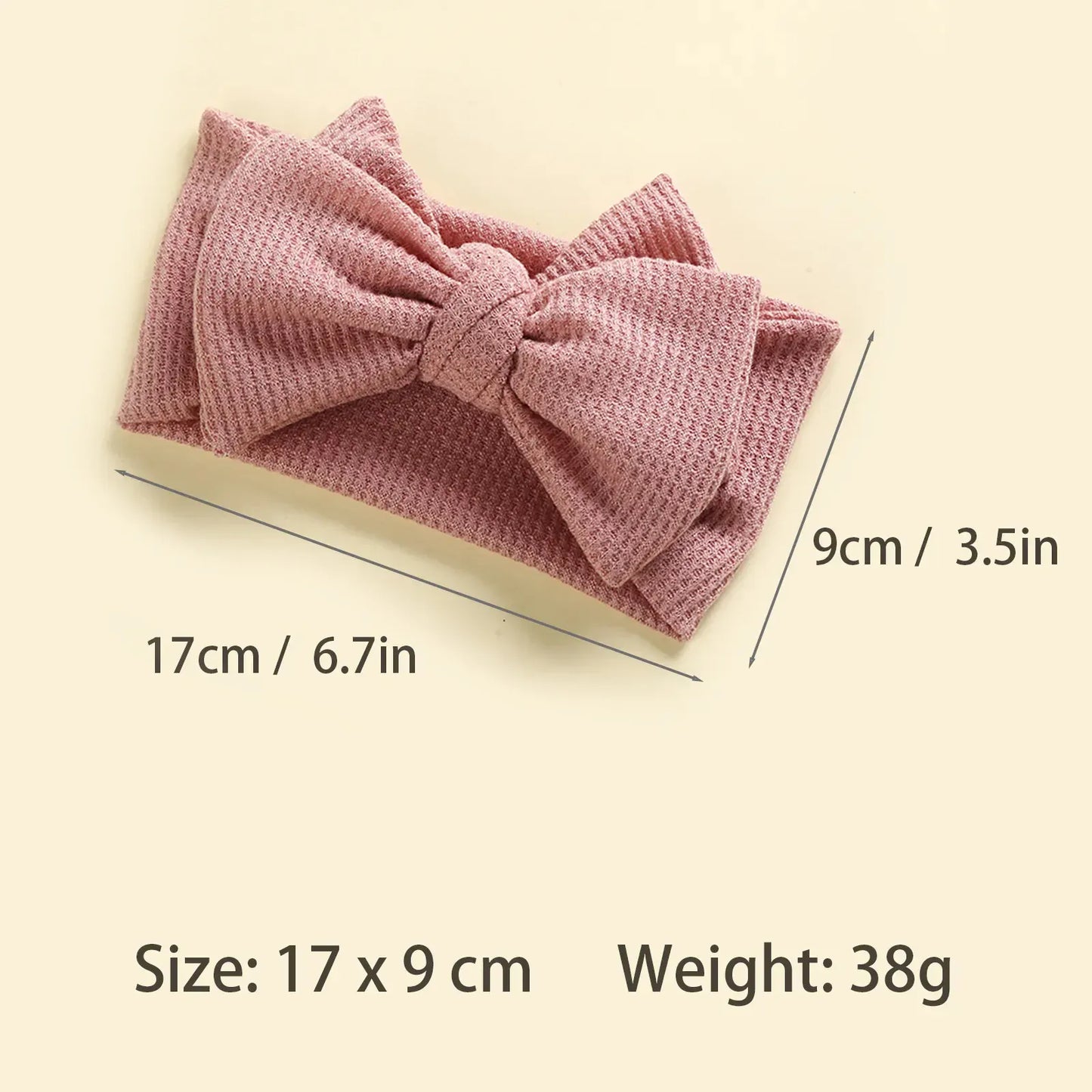 ヘアアクセサリー ベビーアクセサリー リボンヘアバンド ヘッドバンド ワッフル【mh0006256】