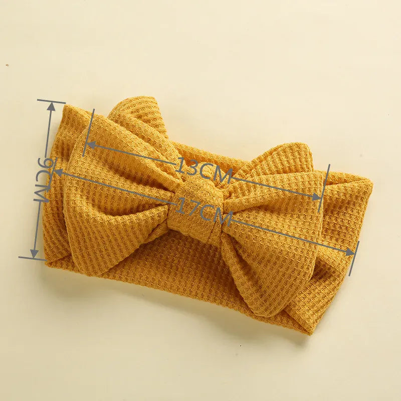 ヘアアクセサリー ベビーアクセサリー リボンヘアバンド ヘッドバンド ワッフル【mh0006256】