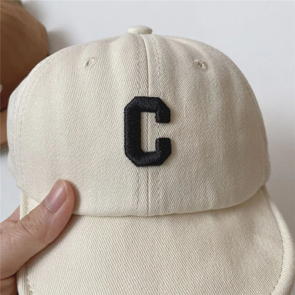 ベビー用帽子 ベビーキッズ帽子 キャップ 野球帽 ソフトブリム レターロゴワッペン サマーキャップ【mh0006328】