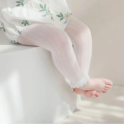 ベビー用靴下・タイツ ベビーキッズ タイツ ソックス レース メッシュ 編みタイツ【mh0006514】