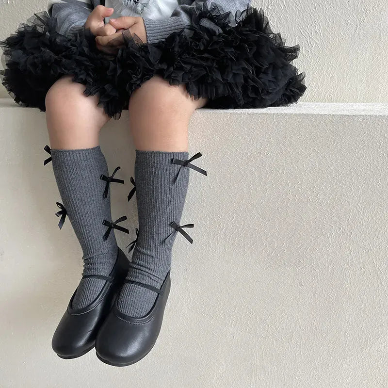 ベビー用靴下・タイツ キッズソックス リボンハイソックス【mh0007562】