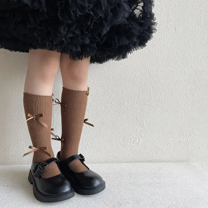 ベビー用靴下・タイツ キッズソックス リボンハイソックス【mh0007562】