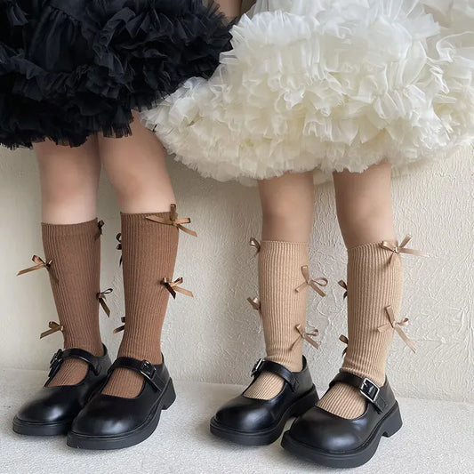 ベビー用靴下・タイツ キッズソックス リボンハイソックス【mh0007562】