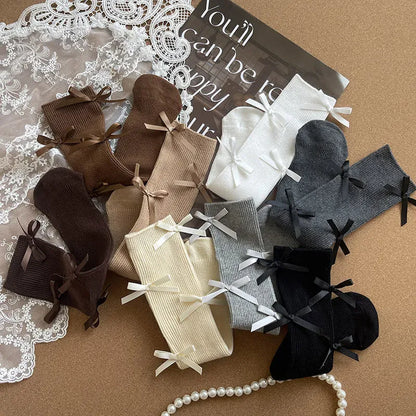 ベビー用靴下・タイツ キッズソックス リボンハイソックス【mh0007562】