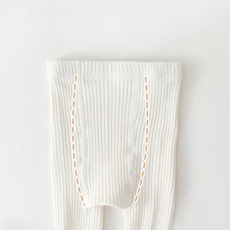 ベビー用靴下・タイツ ベビーキッズタイツ リブ編みシンプルロングソックス【mh0007605】