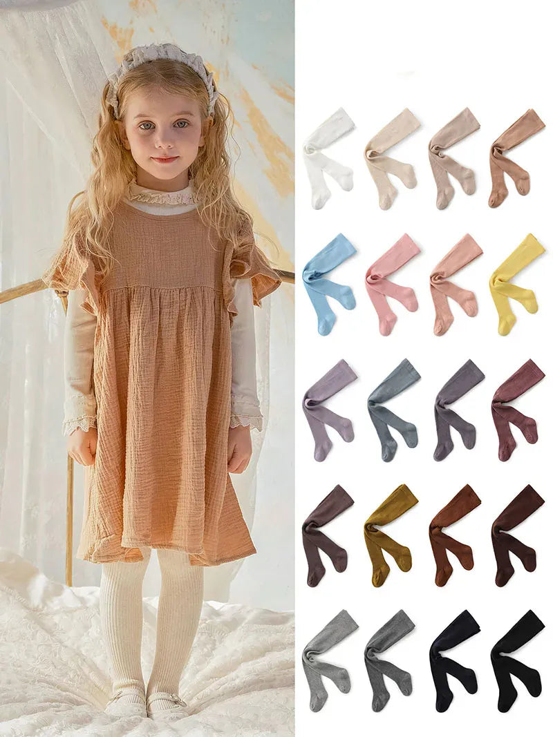 ベビー用靴下・タイツ ベビーキッズタイツ 靴下 カラフルロングソックス【mh0007686】