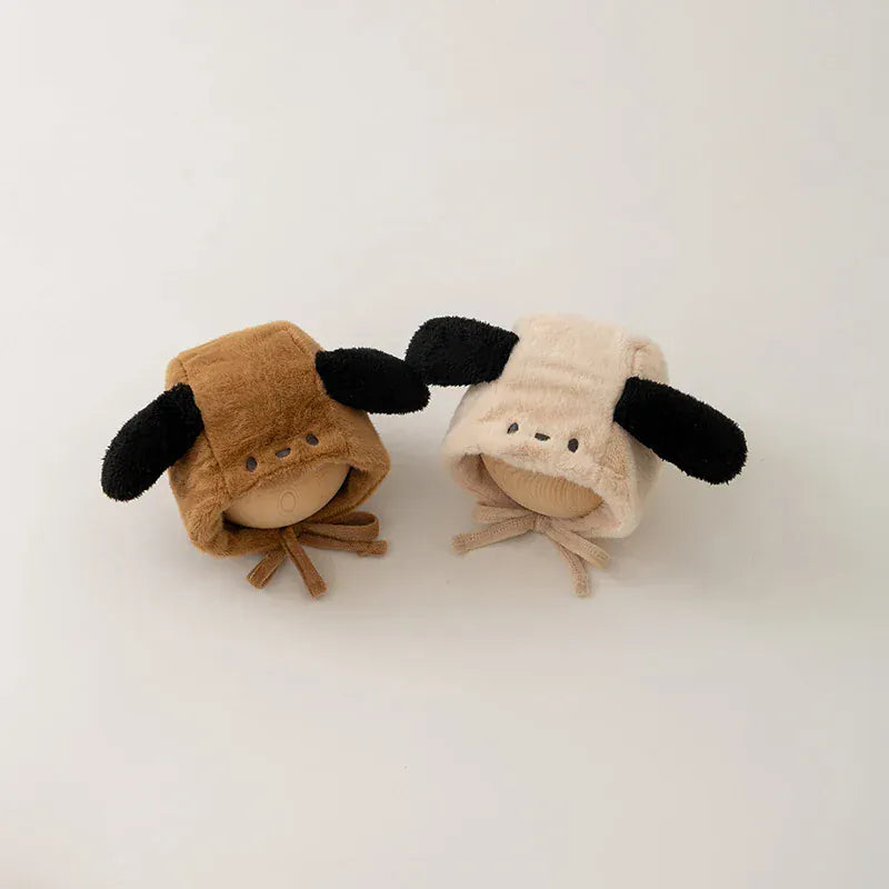 ベビー用帽子 ベビー帽子 耳付きアニマルファーフリースボンネットキャップ【mh0007806】