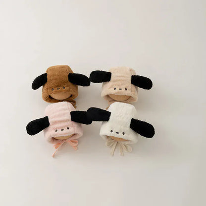 ベビー用帽子 ベビー帽子 耳付きアニマルファーフリースボンネットキャップ【mh0007806】