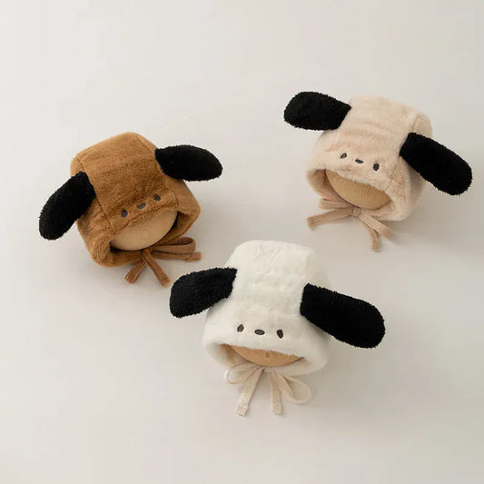 ベビー用帽子 ベビー帽子 耳付きアニマルファーフリースボンネットキャップ【mh0007806】