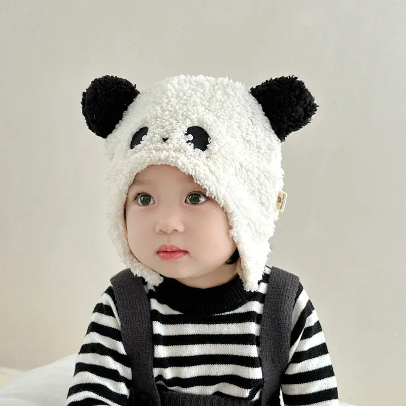 ベビー用帽子 ベビー帽子 アニマルフェイスボアフリースフライングキャップ【mh0007807】