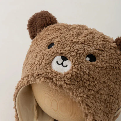 ベビー用帽子 ベビー帽子 アニマルフェイスボアフリースフライングキャップ【mh0007807】