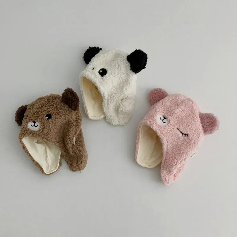 ベビー用帽子 ベビー帽子 アニマルフェイスボアフリースフライングキャップ【mh0007807】