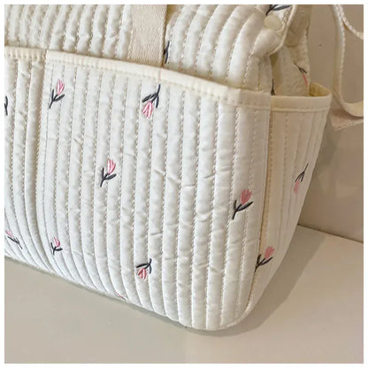 マザーズバッグ マザーズバッグ キルティング刺繍ままバッグボストントートバッグ 鞄【mh0007902】