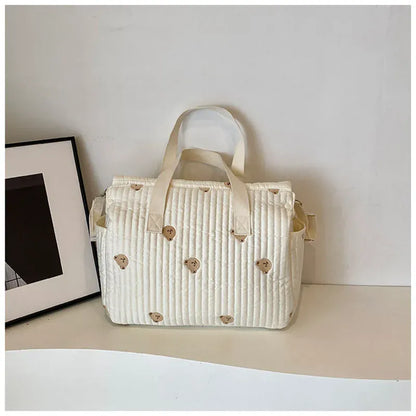 マザーズバッグ マザーズバッグ キルティング刺繍ままバッグボストントートバッグ 鞄【mh0007902】