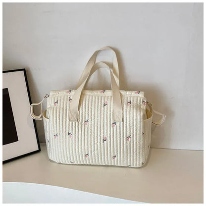 マザーズバッグ マザーズバッグ キルティング刺繍ままバッグボストントートバッグ 鞄【mh0007902】