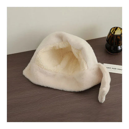 ベビー用帽子 キッズ帽子 フェイクムートンマフラードッキングフードキャップ【mh0007909】