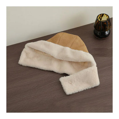 ベビー用帽子 キッズ帽子 フェイクムートンマフラードッキングフードキャップ【mh0007909】